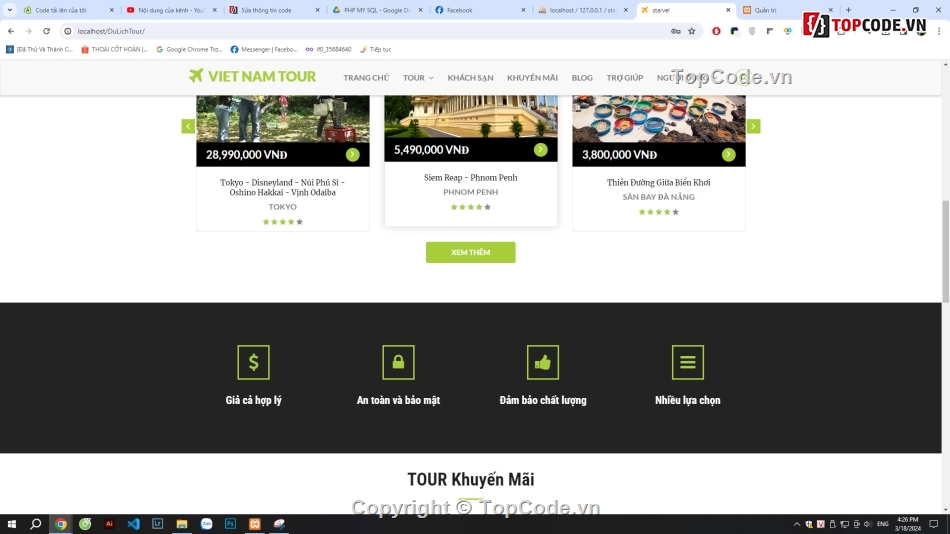 Code Web du lịch,Website du lịch,Website tour du lịch,Code Website du lịch,code khách sạn,code tour du lịch